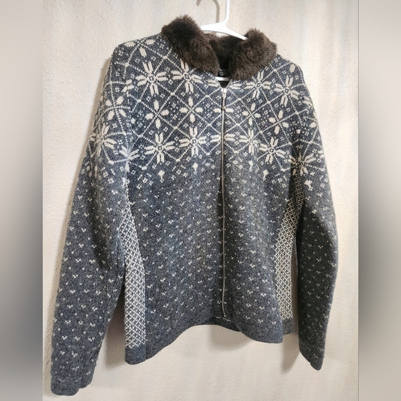 Vintage Maurices Lambswool Blend Full Zip Sweater Size Small - Picture 2 of 10